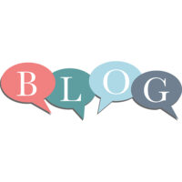 Blog written in multicolored speech bubbles
