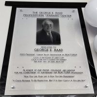 George Radd Learning Center Plaque